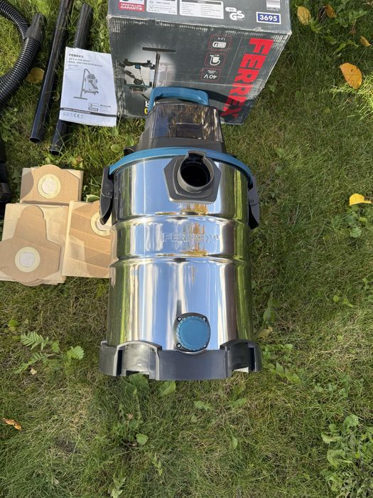 Найпотужніший будівельний Акамуляторний пилосос ferrex 40 v