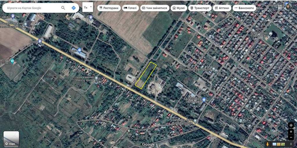 Ділянка комерційного призначення з фасадним примиканням до об'їзної...