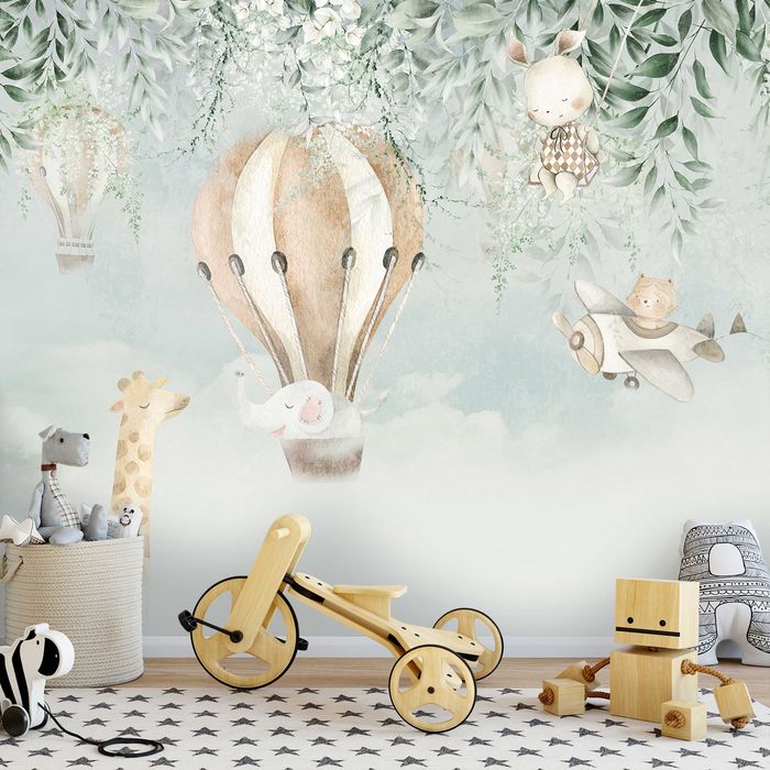 Fototapeta Dla Dzieci Balon Zwierzęta Żyrafa 3D Twój Rozmiar + KLEJ