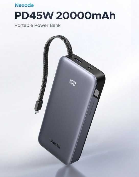 Павербанк UGREEN 20000 mAh 45Вт PowerBank Оригінал, новий