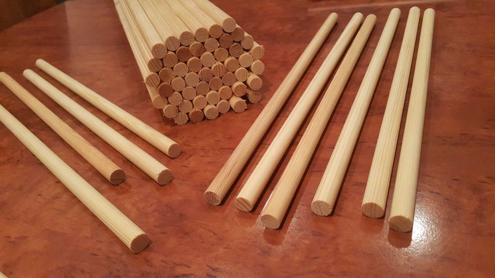 Wałek średnica 12 mm drążek patyk kij kołek walik sosnowy