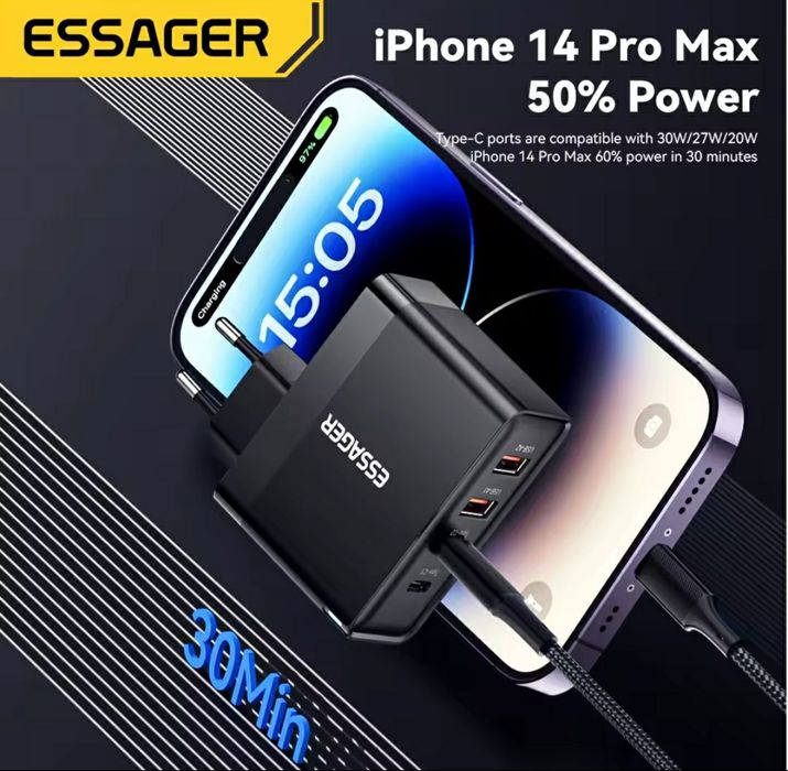 Зарядний пристрій Essager Grace 100W