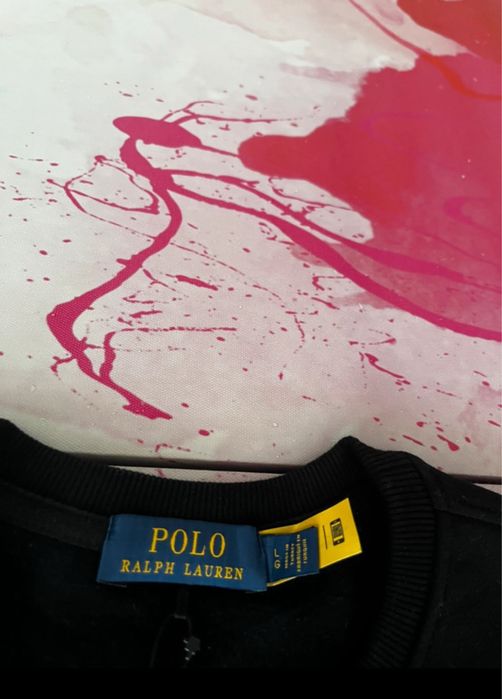 Hoodie Ralph Lauren preto sem capuz