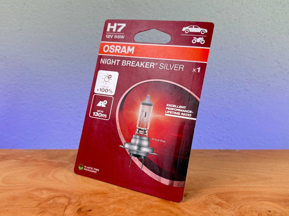 2 unid. Lâmpadas Farois Osram H7 Night Breaker Silver **novas**