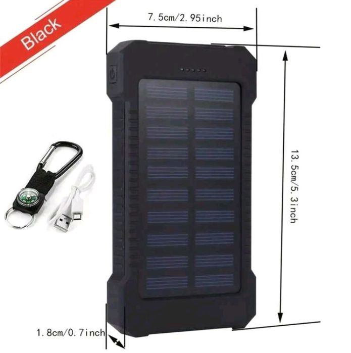 Carregador solar portátil (telemóvel, portátil, lanterna ect.)