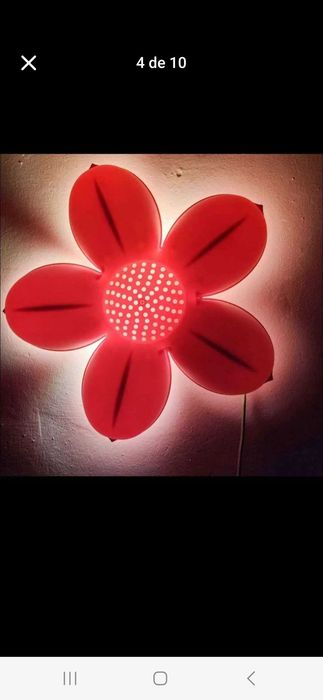Candeeiro Flor para quarto de menina