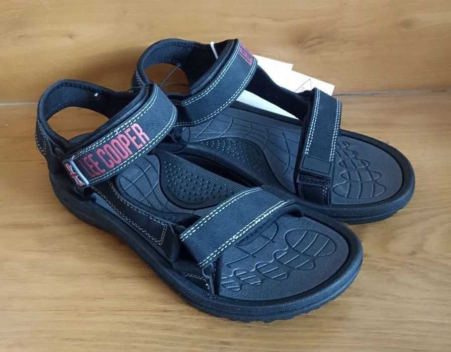 Sandały męskie sportowe Lee Cooper czarne na rzepy 45