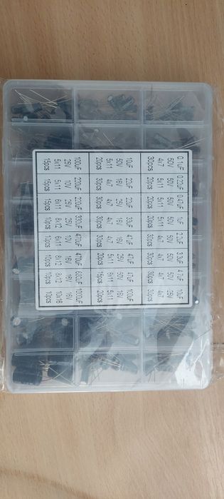 Набір конденсаторів 500 шт. 0.1UF-1000UF 24Values ​​Aluminum 16-50V Mi