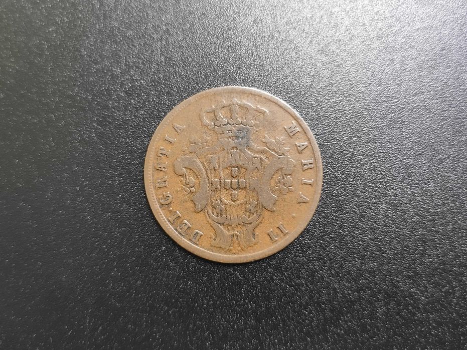 Moeda 10 Reis 1843 - Açores (RESERVADA)