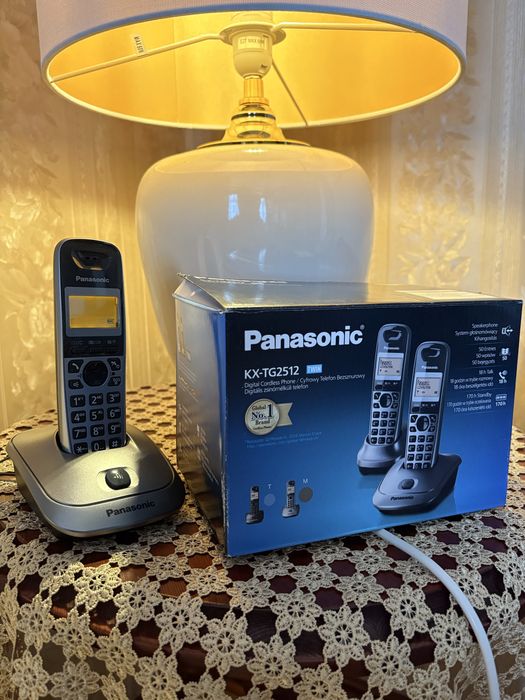 Panasonic KX-TG2512 dwa telefony stacjonarny bezprzewowdowy