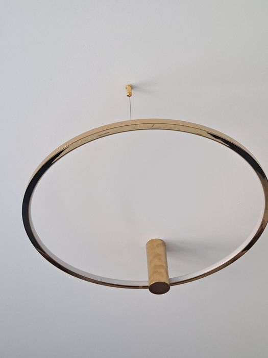 Lampa sufitowa ring złoty