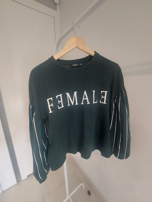 Bluza z koszulowym rękawem bershka S