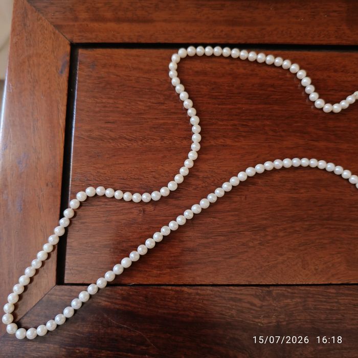Colar de pérolas longo anos 50s (ler a descrição).