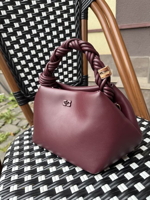 Жіноча сумка Ganni BURGUNDY SMALL нова