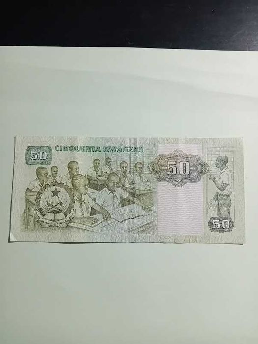 Nota antiga Angola 50 Kwanzas ano 1984