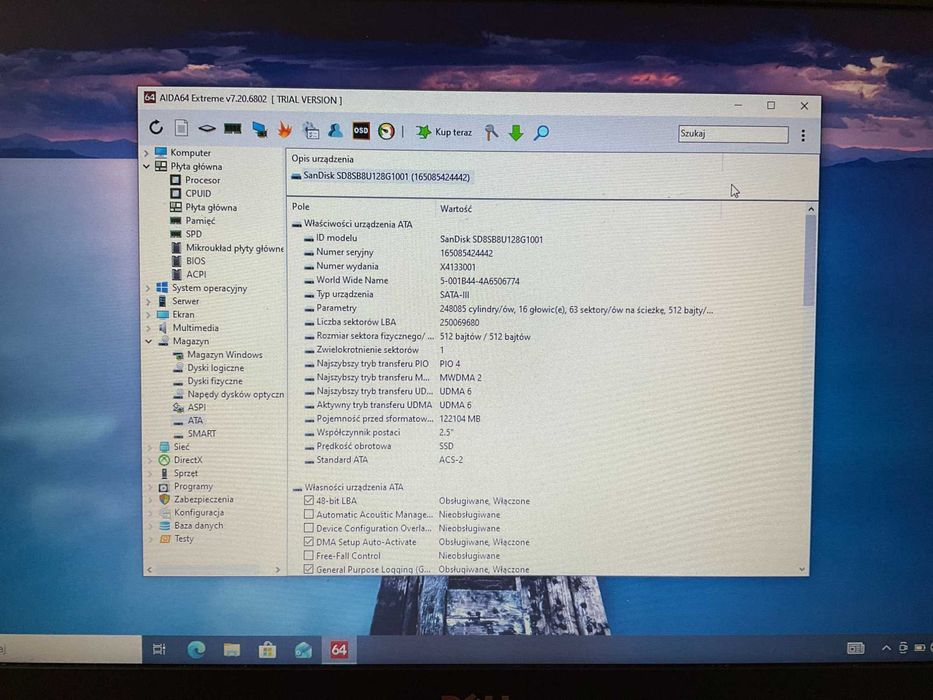 Laptop 14" DELL E5440, SSD 128GB, RAM 2x4GB, Wind.10pro.