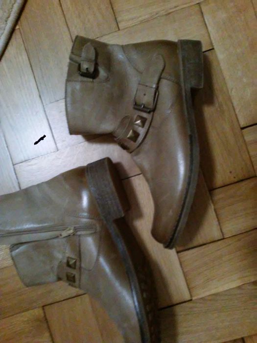 buty-botki, SKÓRA naturalna!  z kożuszkiem 7MIL-roz. 37