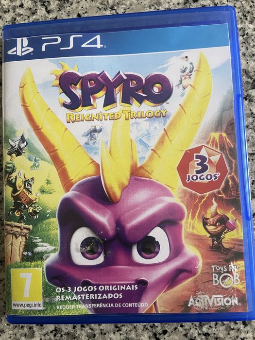 Caixa jogo Ps4 Spyro Reignited Trilogy