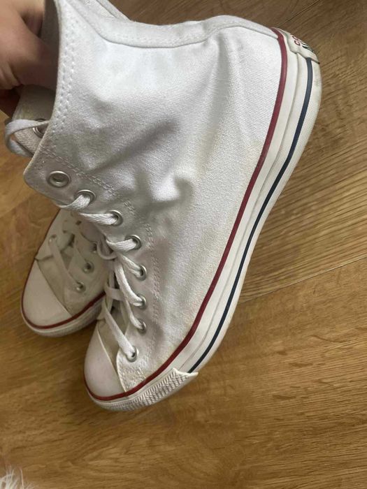 Converse 44 białe trampki wysokie