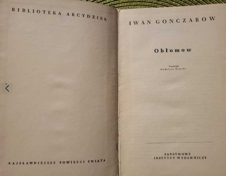 Iwan Gonczarow, Obłomow. Unikat!