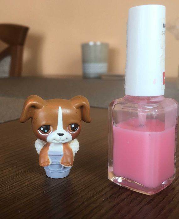 Nakładka na ołówek, długopis LPS piesek bokser Littlest Pet Shop