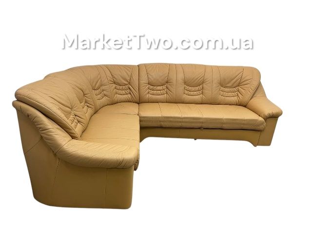 Кожаный, шкіряний кутовий-диван зі спальним місцем ( 020101 )