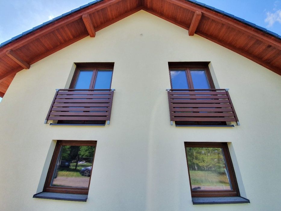 Balkon francuski balustrada aluminiowa portfenetr CLASSIC montaż