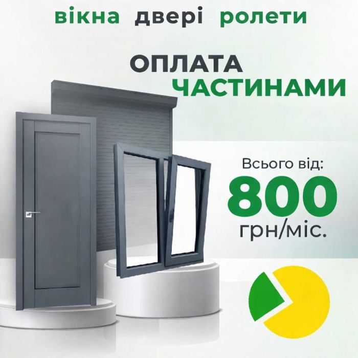 Металопластикові вікна, двері, захисні ролети.