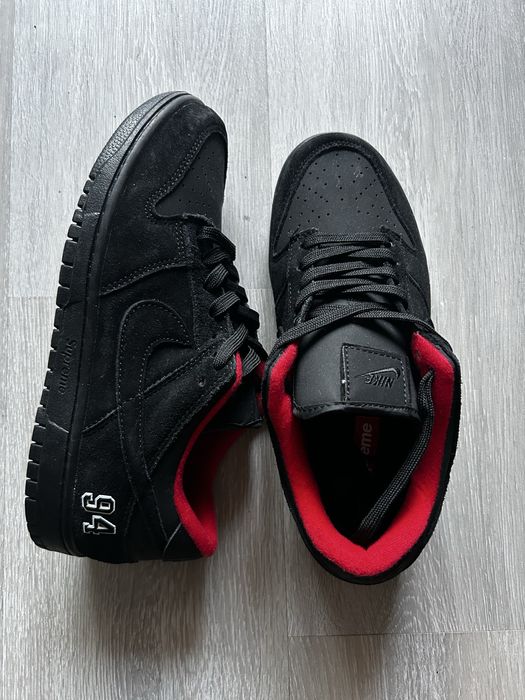 Supreme x Nike SB Dunk Low 94 Black, 43 розмір(27.5см)