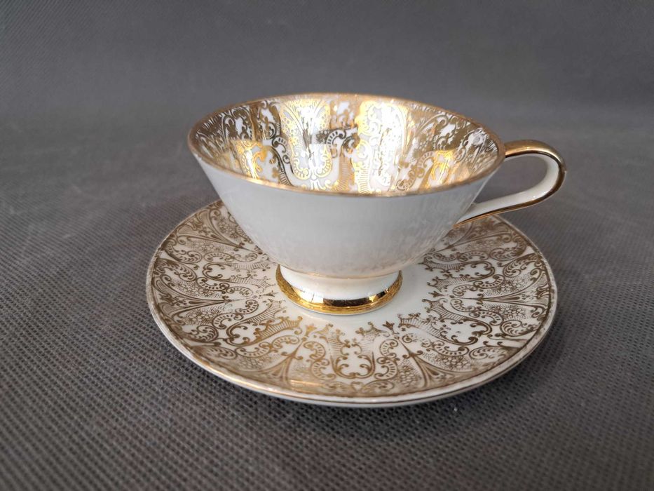 Filiżanka porcelanowa do espresso Winterling, złocona