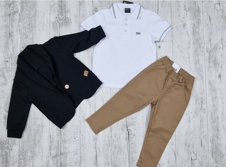 Garnitur chlopiecy bawełniany Marynarka i spodnie 92/98