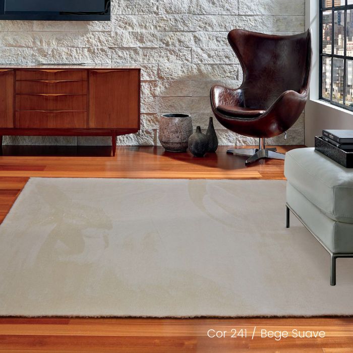 Tapete Feelings - Lavável - Bege Suave - 200x290cm By Arcoazul