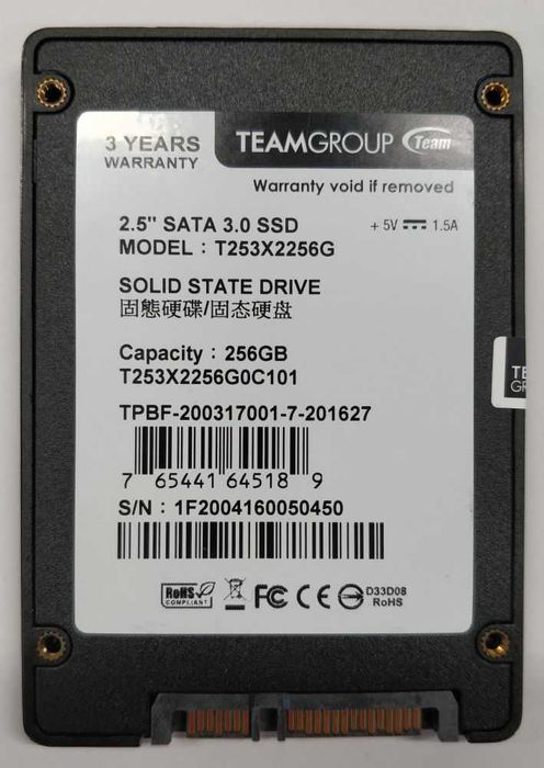 Disco SSD 2.5'' 256GB