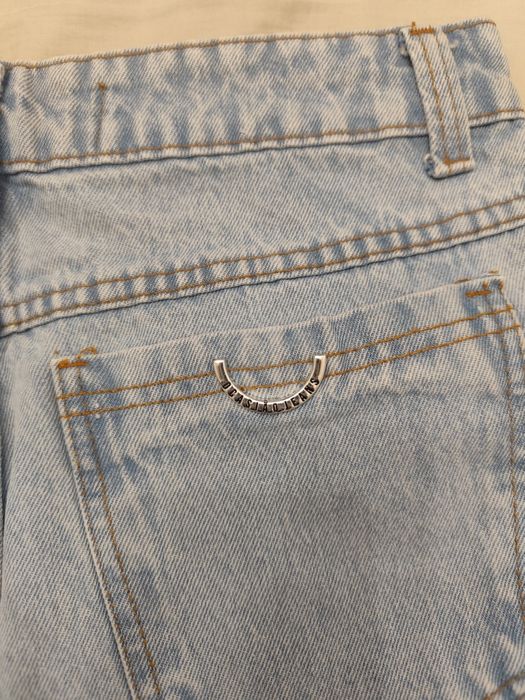 Saía jeans bordada