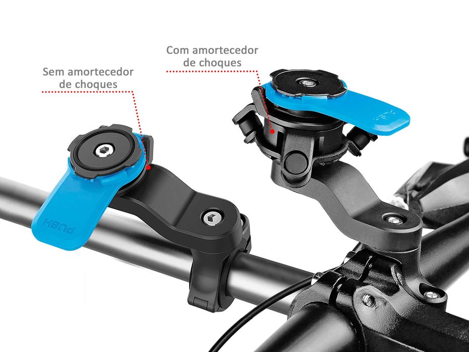 Suporte telemóvel género Quad Lock com amortecedor para moto/bicicleta