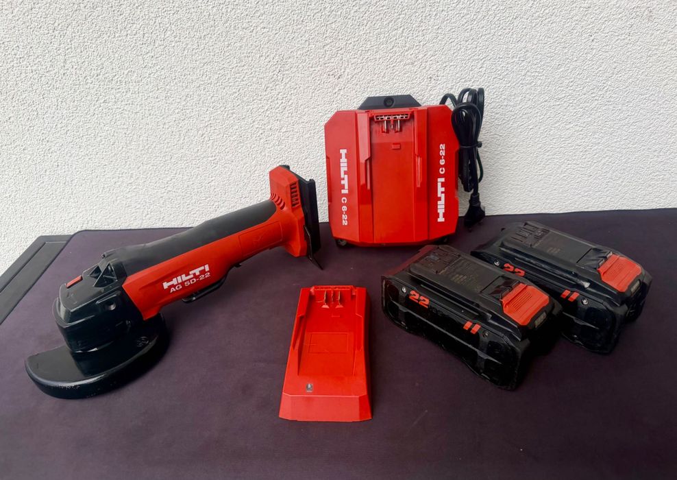 Akumulatorowa szlifierka kątowa HILTI NURON AG 5D-22 Jak Nowa MEGA ZESTAW 2 X AKU 8.0 Ah