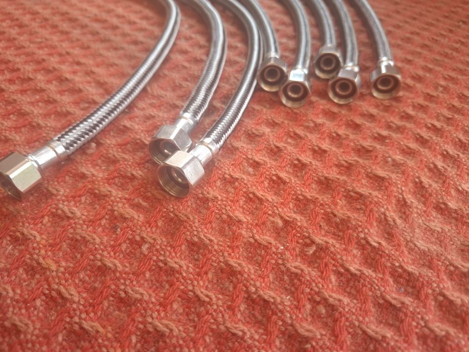 Węże do baterii, przewody w oplocie cana za 8szt