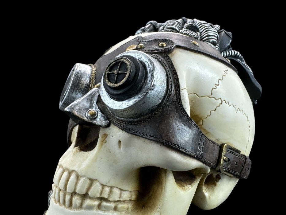 Rzeźba Figura Czaszka Czacha Steampunk Kolor - Veronese (Wu76300va