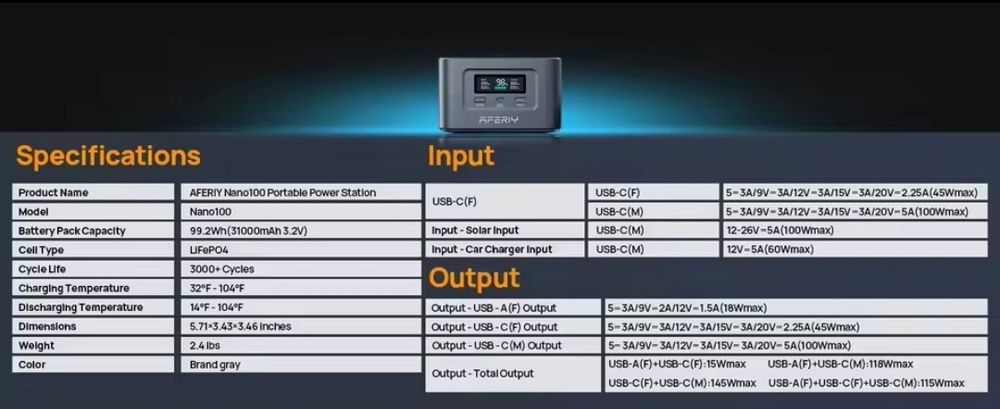 Aferiy Nano 1 00 Powerbank Lifepo4