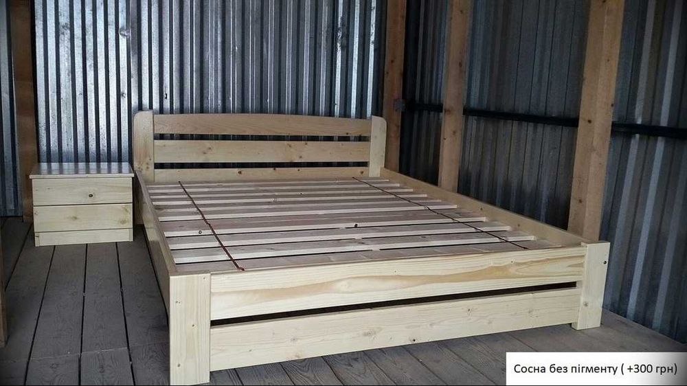Ліжко Флopіда двоспальне з дeревa. Кровать деpeв"яна. Сyцільне дерево