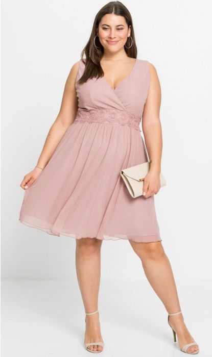 Wyprzedaż sukienka 40 42 siateczka koronka wesele druhna świadkowa kom