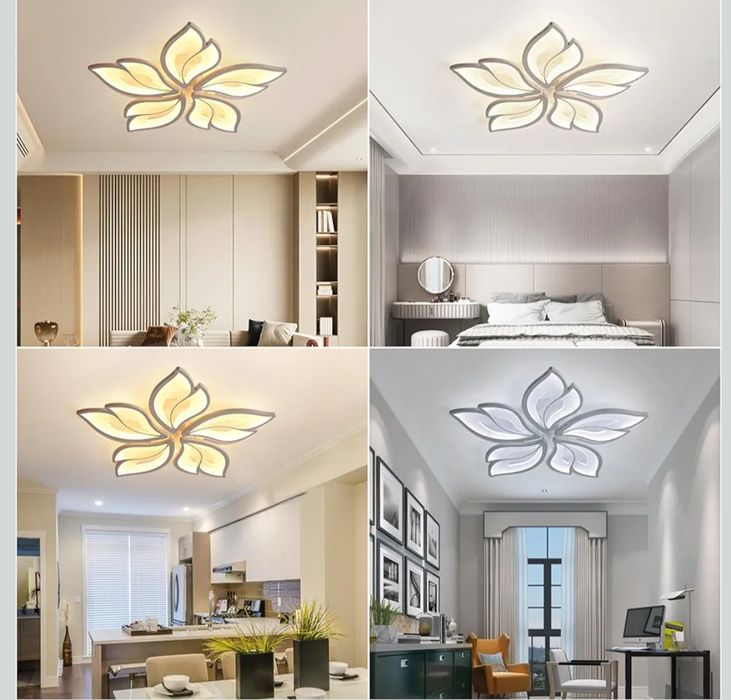 Inteligentna lampa sufitowa do salonu kwiat 63 cm