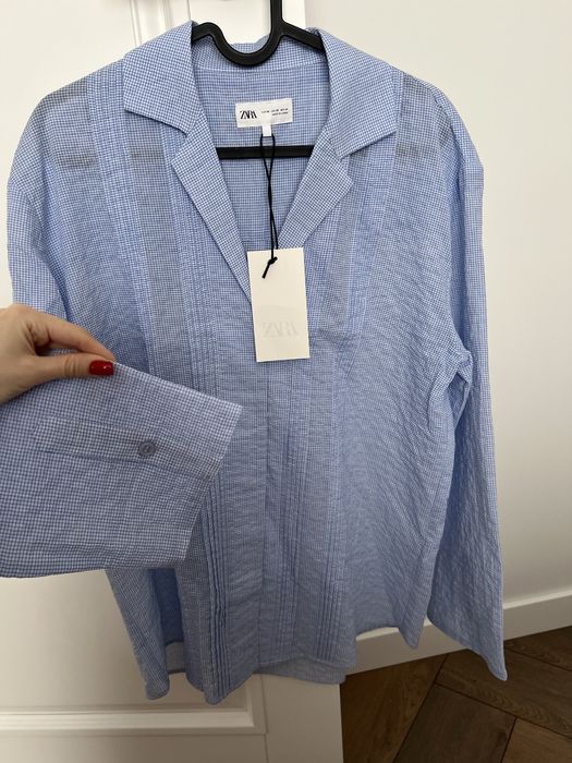 Рубашка Zara оверсайз хлопок