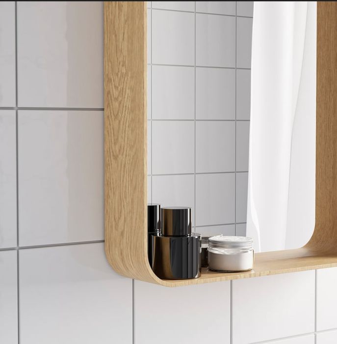 Espelho ikea chapa de carvalho, 28x37 cm