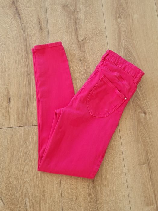 Spodnie damskie S Mohito malinowy róż