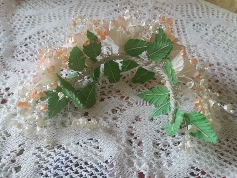 Вінок для фати  бутоньєрки віночок для нареченої венок для фаты