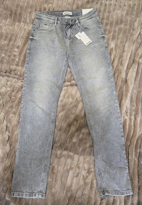 Nowe Spodnie Jeansowe Męskie House Slim Jasnoszare 31/32