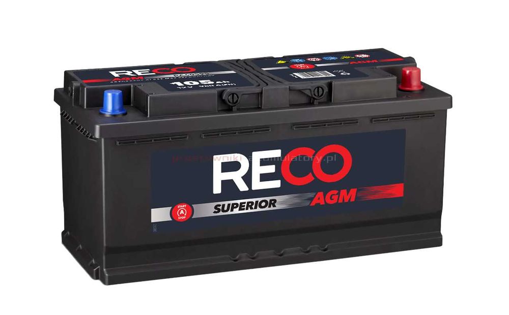 Akumulator RECO 105Ah 950A AGM Budowlanych 6