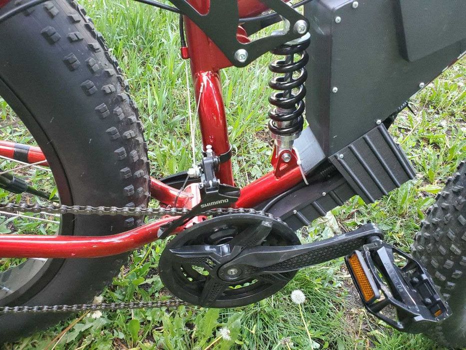 ТОПОВЫЙ Електро фетбайк 1800W 26" большие колеса подвеска как мотоцикл