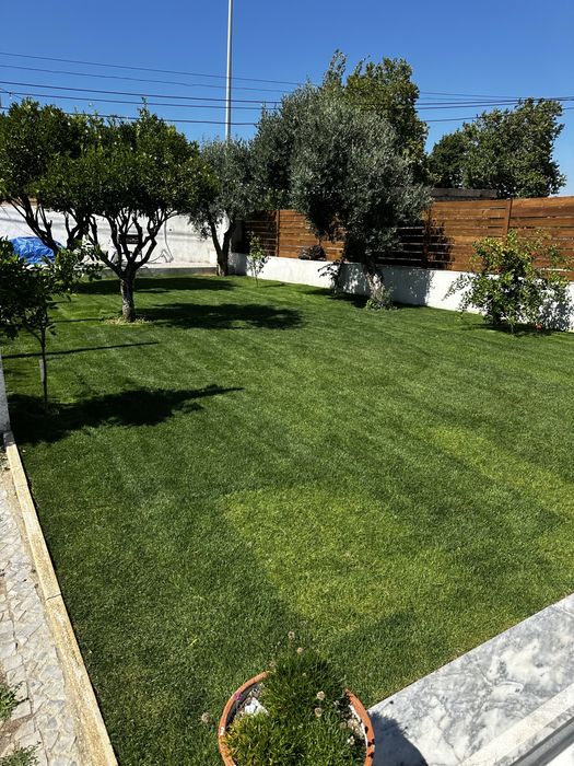 Relva artifical e natural